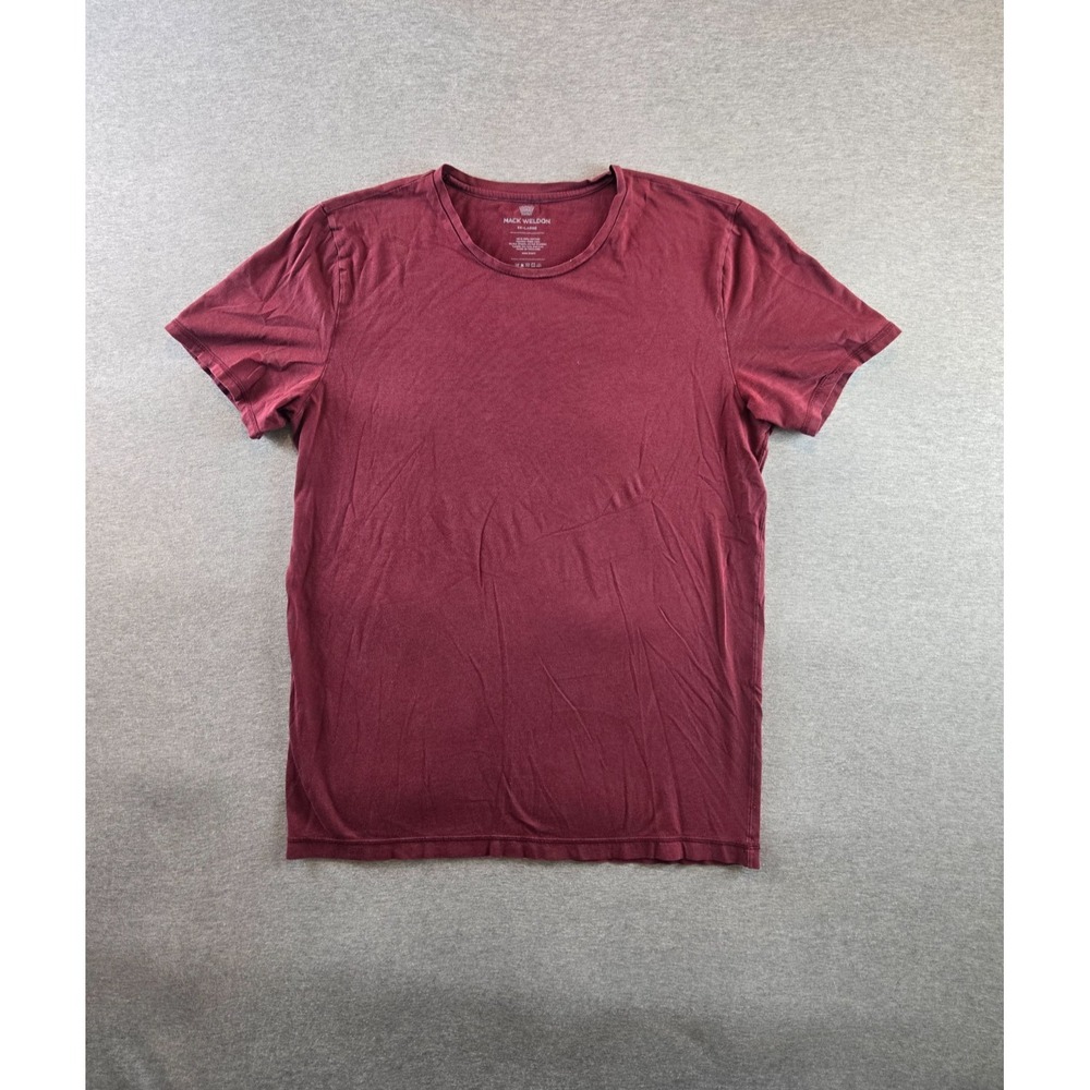 Mack Weldon T-Shirt Men's 2XL Maroon Pima‎ Cotton Pocket Crew Neck  Daily Wear